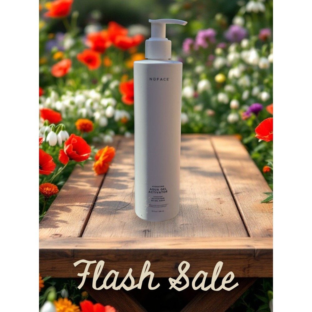 NuFACE Hydrating Aqua Gel Activator*Hyaluronic Acid 10 oz+FREE Ship! 09/26 Exp!